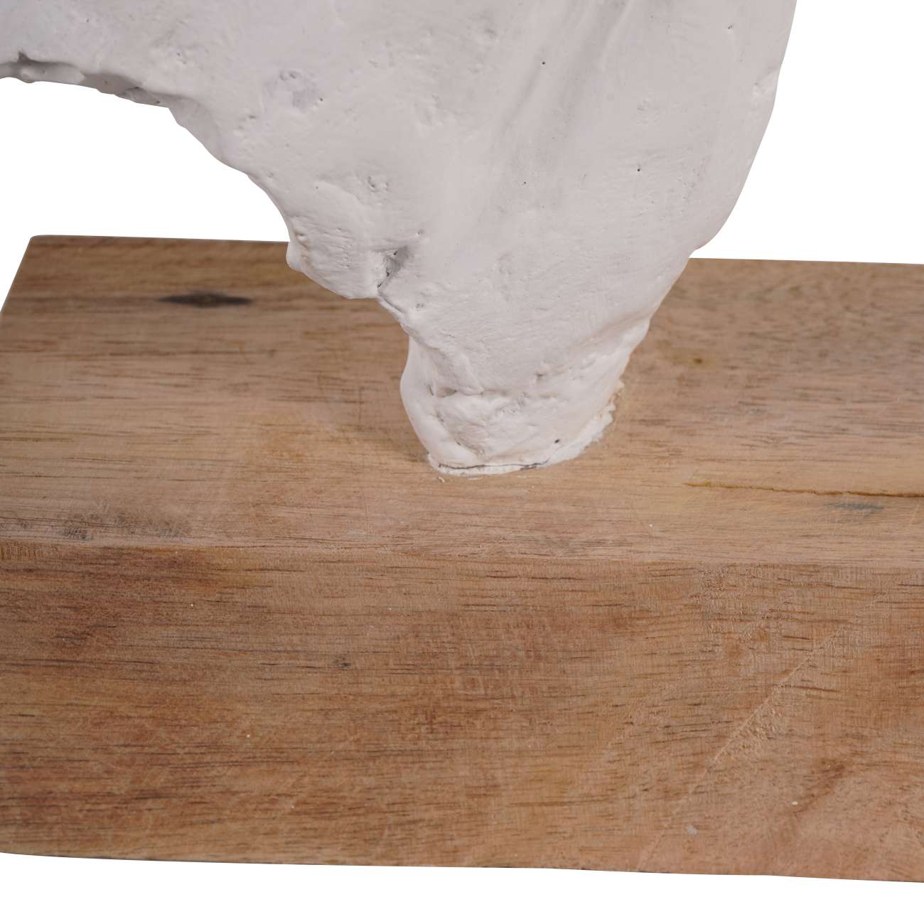 Abstract White Carved Horse Sculpture